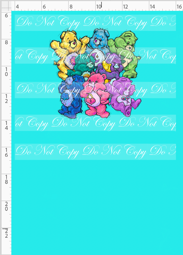 80s Throwback - Colorful Bears - Blue child panel