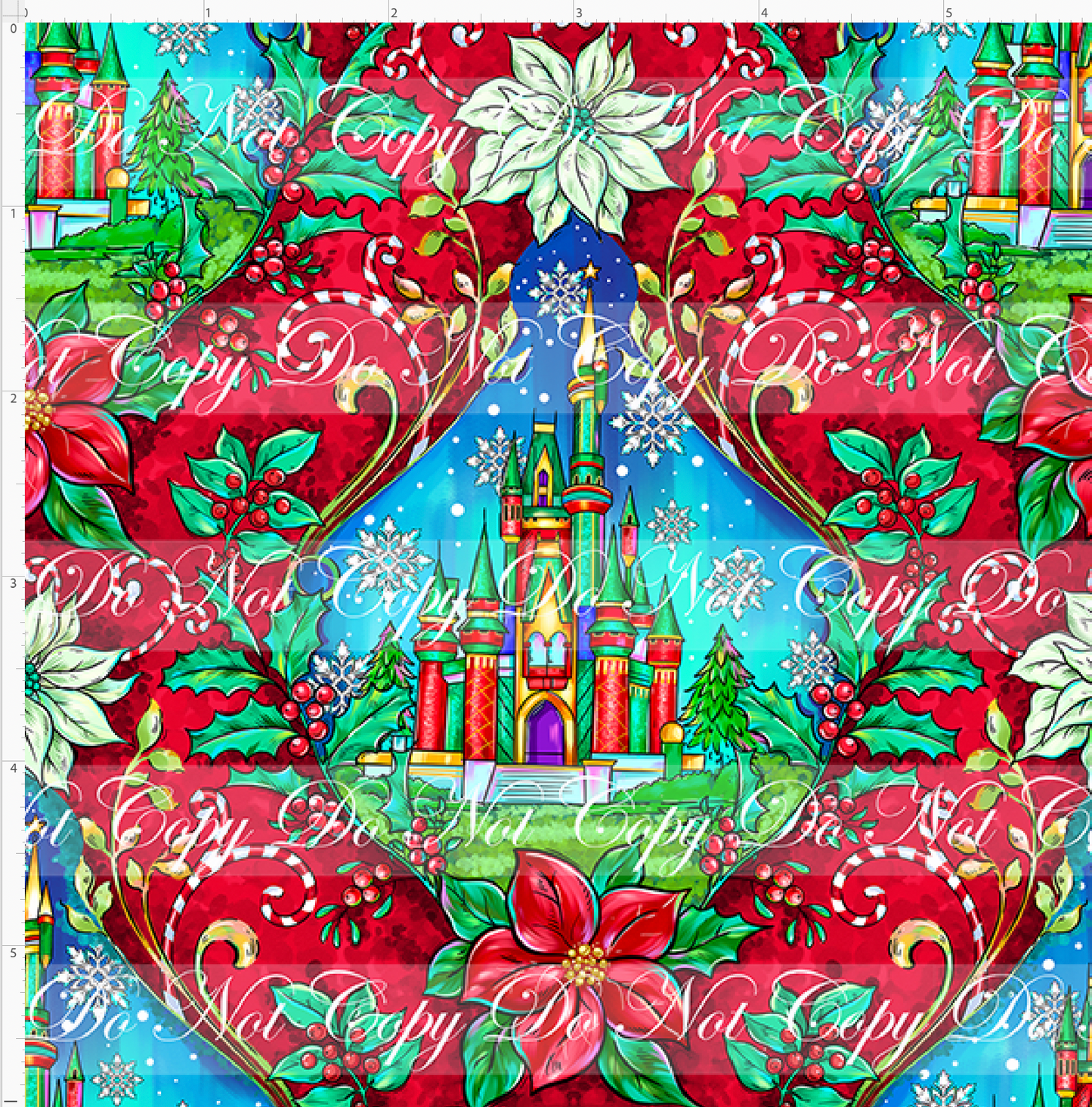 A Princess Christmas Story - Castle - Red - REGULAR SCALE