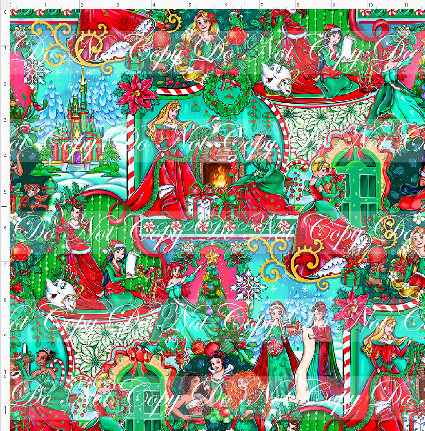 A Princess Christmas Story - Frames - Blue - REGULAR SCALE