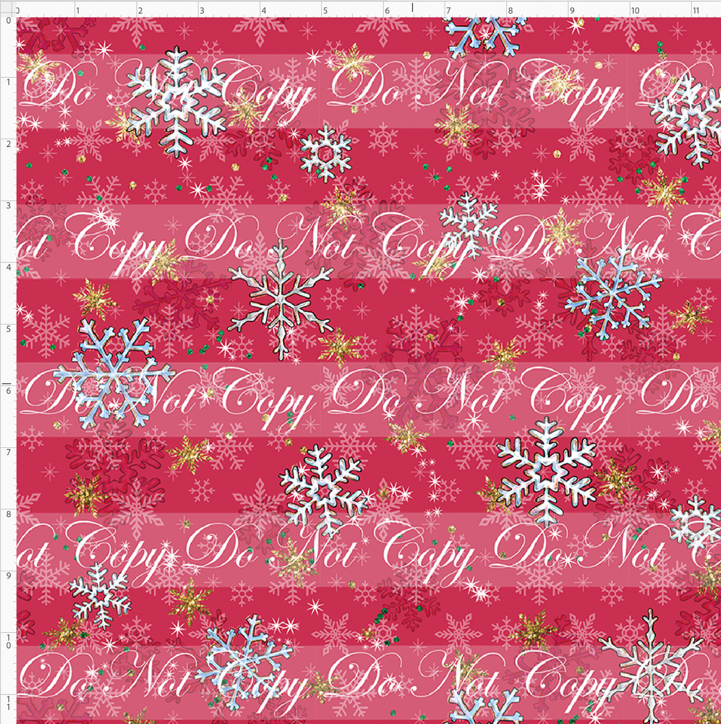 Advent Christmas Collection-red snowflake-regular scale