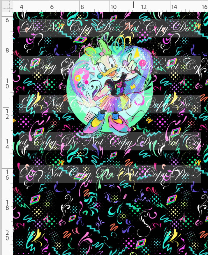 Artistic 80s-Panel-Black-Girl Duck-child