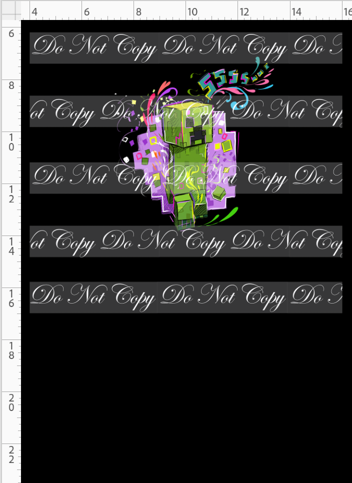Artistic Miners - Panel - Black - Creeper - child