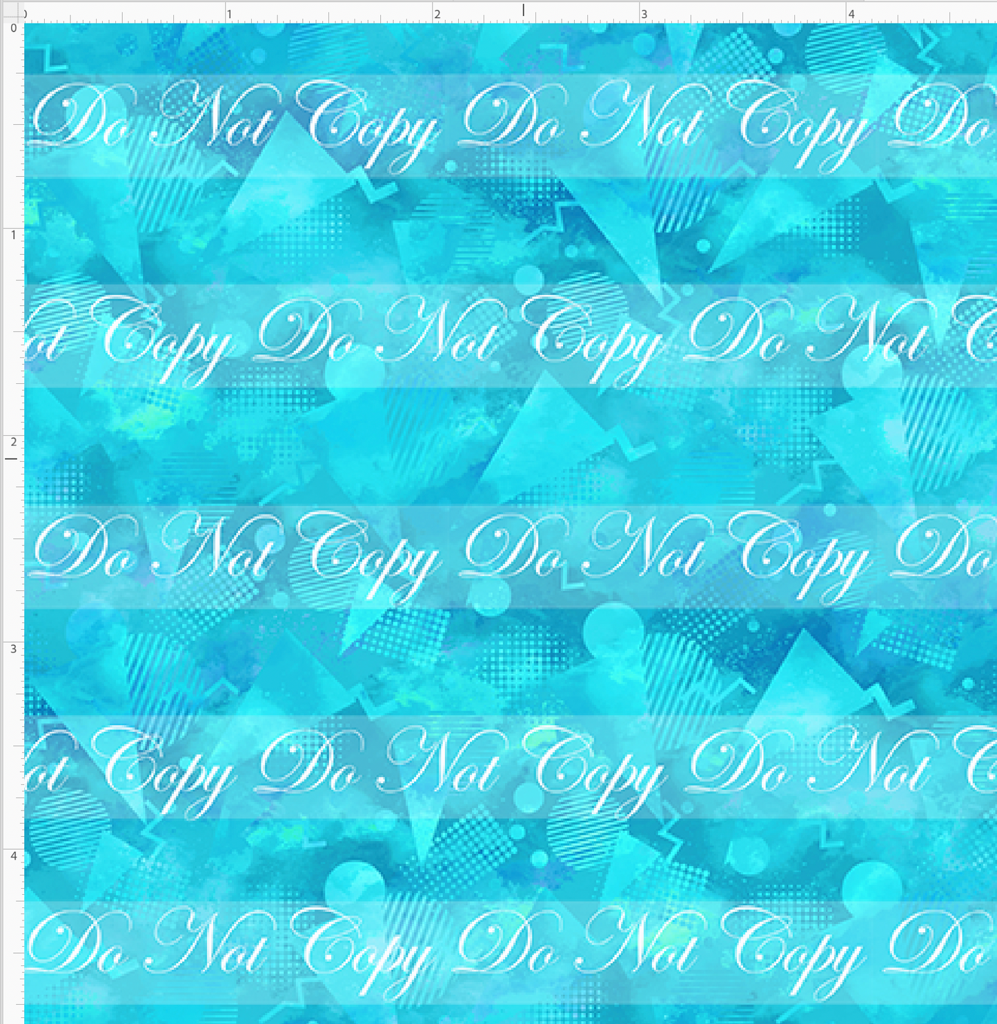 Beneath the Waves - Background - Teal - Small Scale