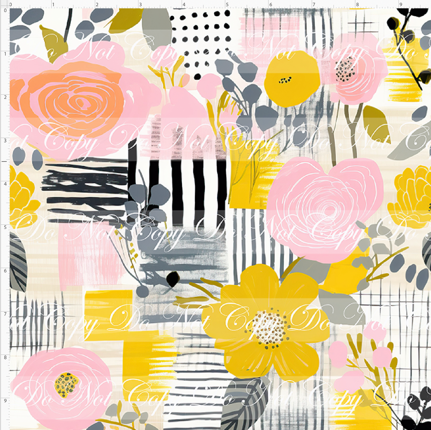 Bold Florals - Pink Peach Roses - REGULAR SCALE