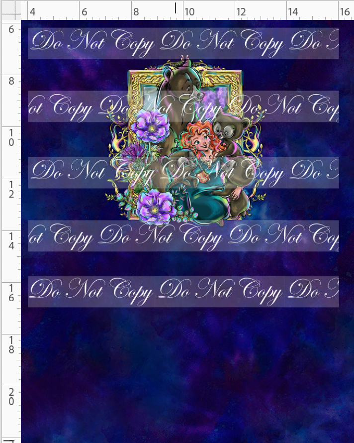 Brave at Heart - panel - navy - frame - CHILD