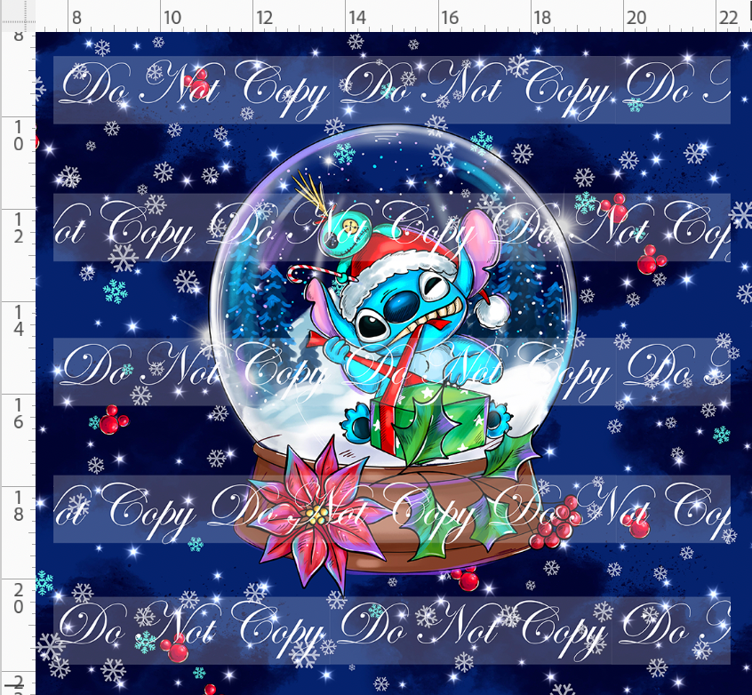 Christmas Globes - Panel - 626 Globe - Navy - adult