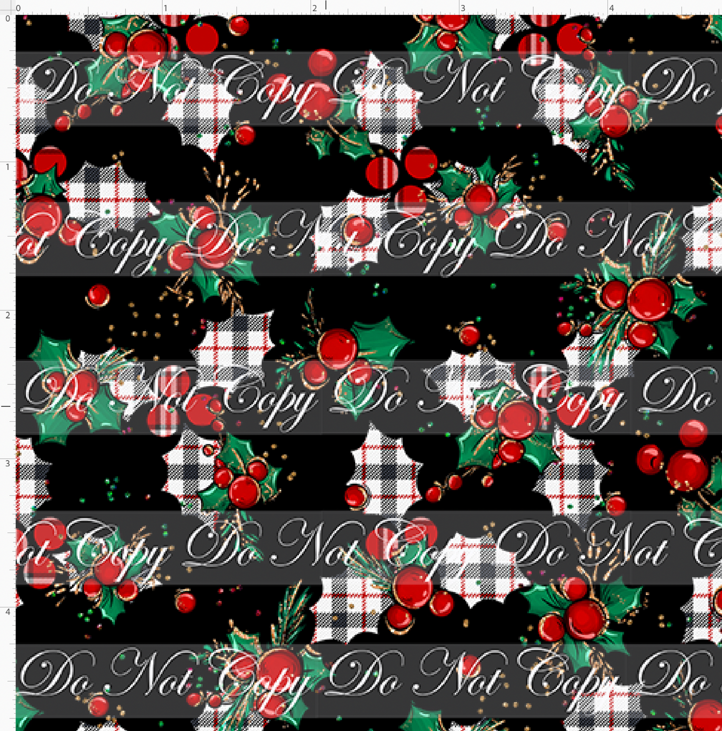 Christmas Mouse Classic-holly-black plaid-large scale