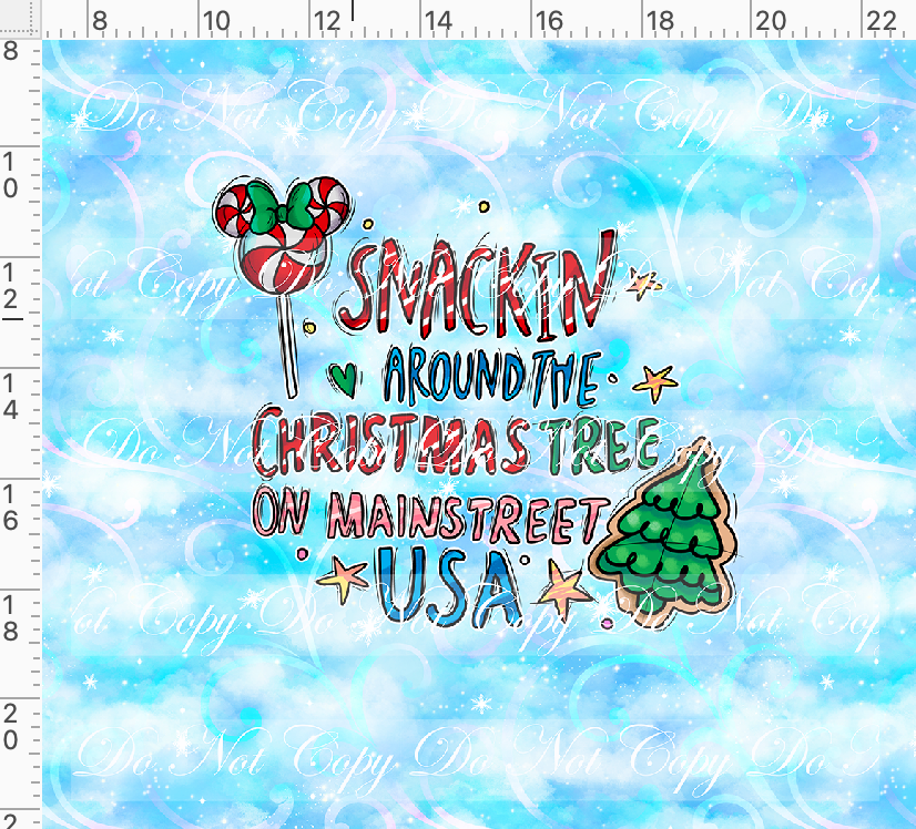 Christmas Mouse Favorite Doodles-Panel-Blue-Mainstreet-adult