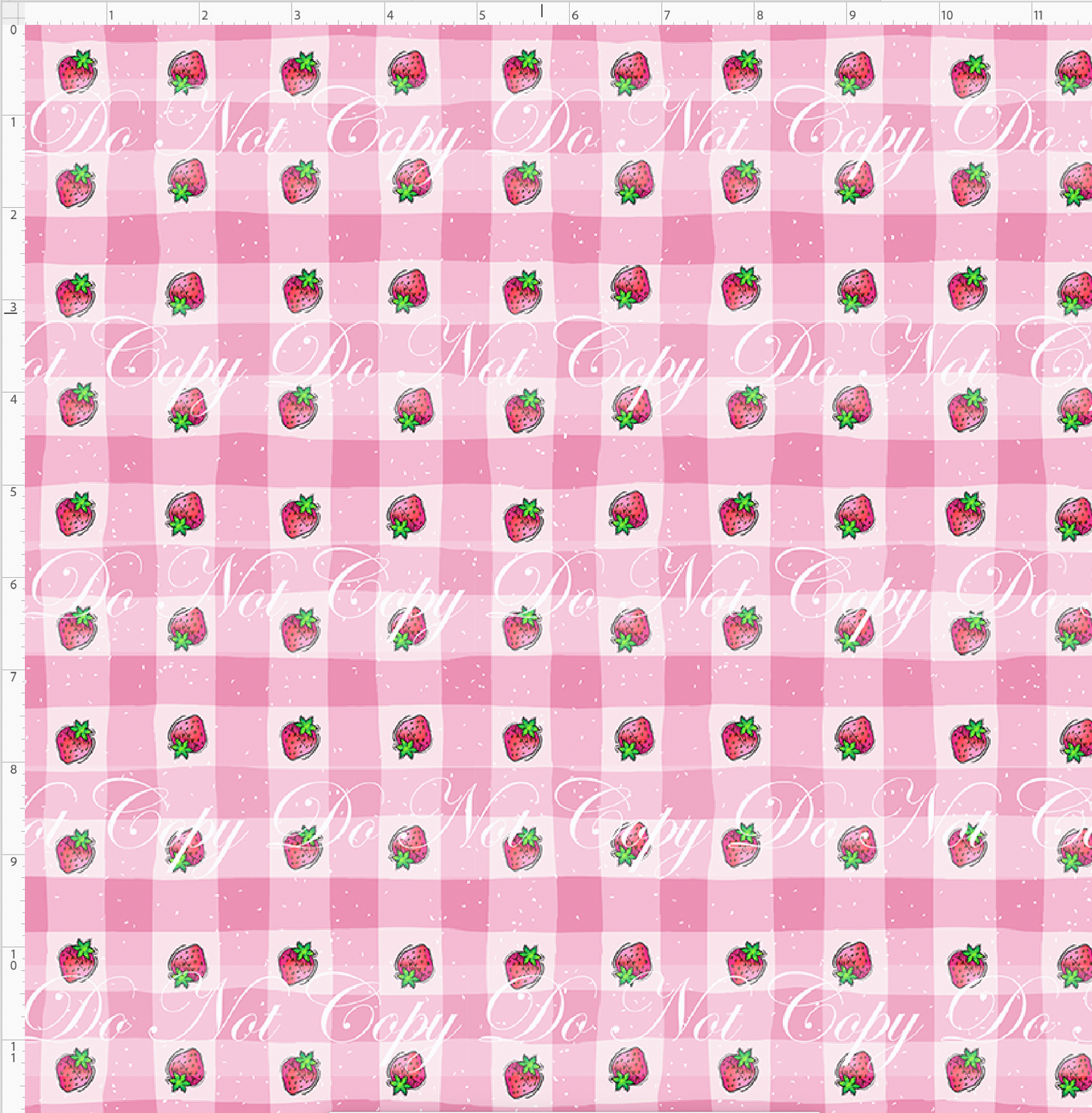 RETAIL LISTING: Down in the Strawberry Patch - Strawberry Plaid Coordinate