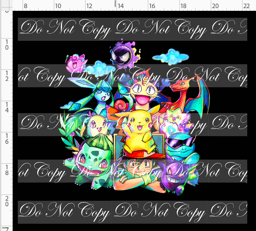 Elemental Critters - Panel - Popular group - black background - adult