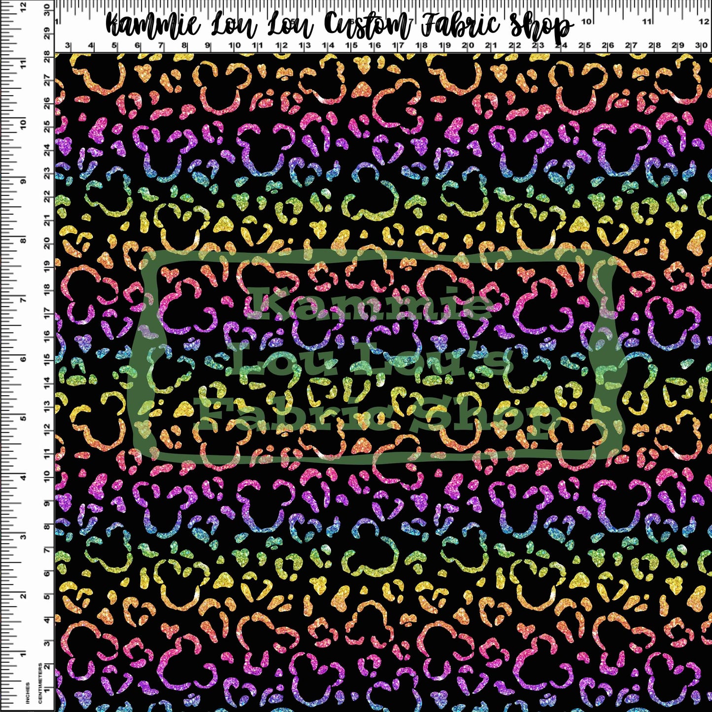 Endless Essentials - Wild Silhouettes - Black with Rainbow Glitter - Small Scale