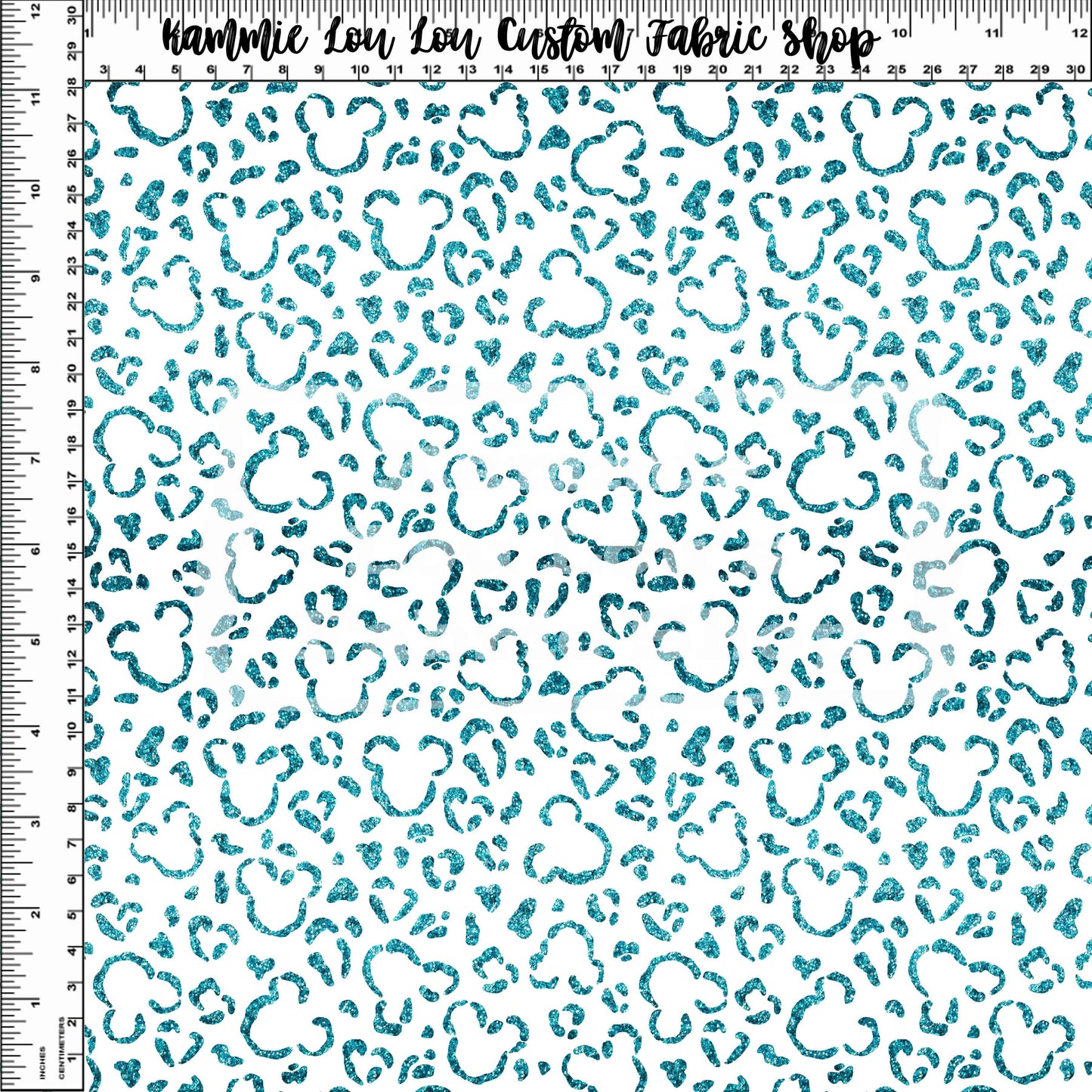 Endless Essentials - Wild Silhouettes - Blue ombre Glitter on White - Small Scale