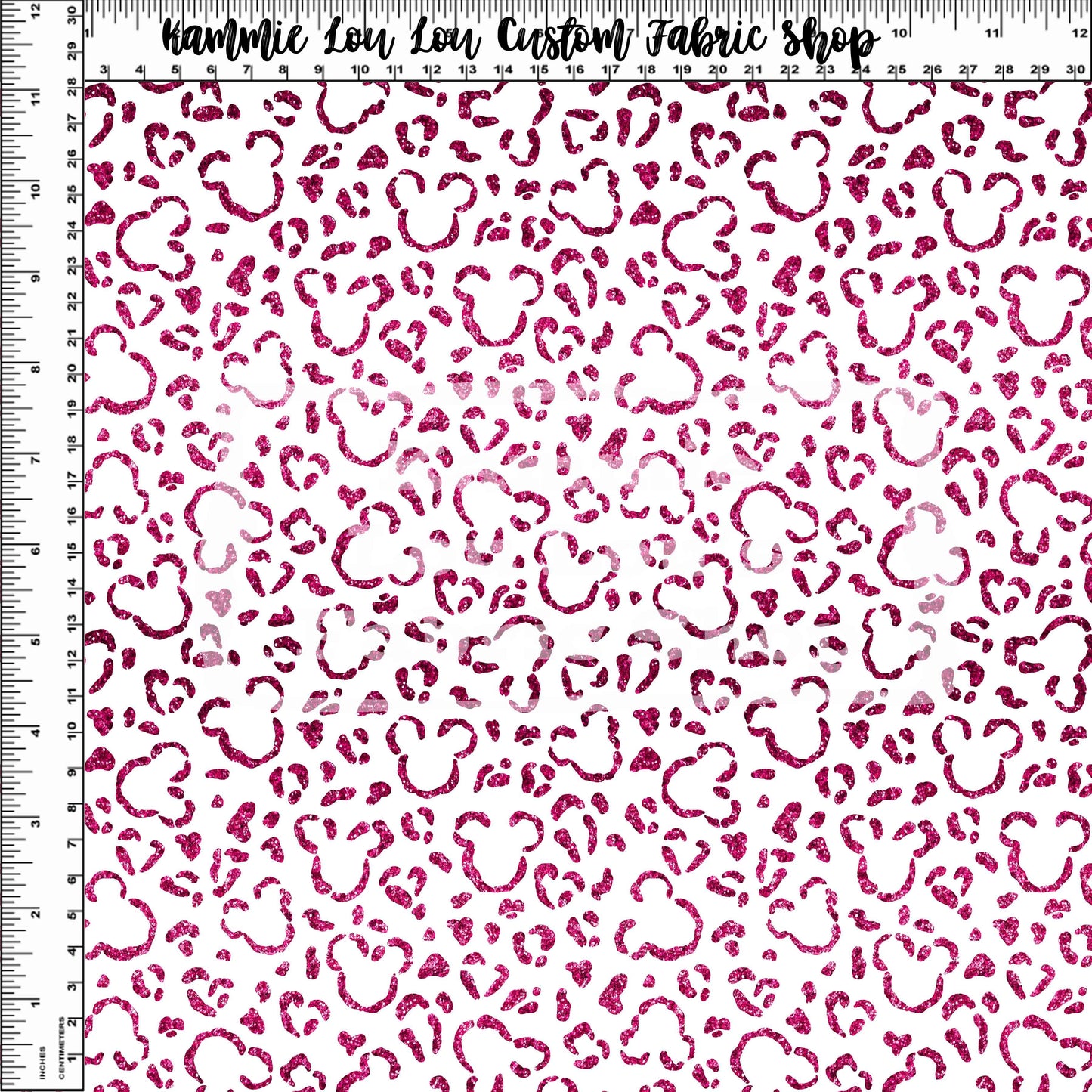 Endless Essentials - Wild Silhouettes - Raspberry Glitter on White - Small Scale