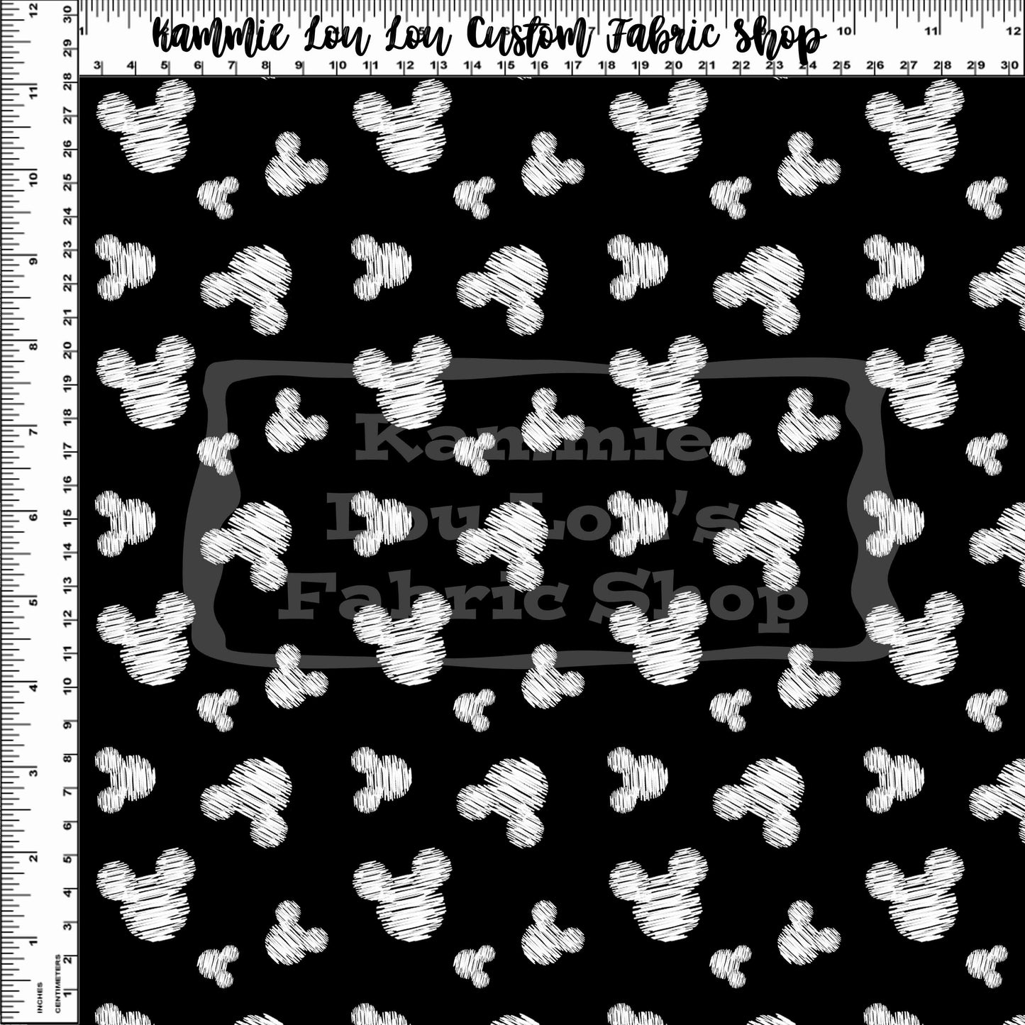 Endless Essentials: Monochrome Madness - Sketchy Mouse Head Silhouettes - Black