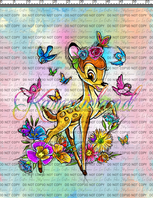 Fawn of the Forest - Full Size Blanket Panel 58W x 72H