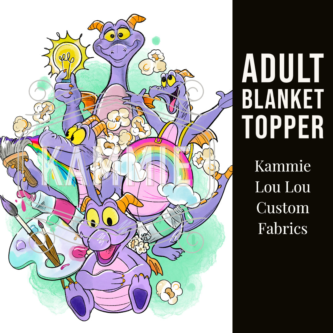 Imagination Dragon - Full Size Blanket Panel 58W x 72H