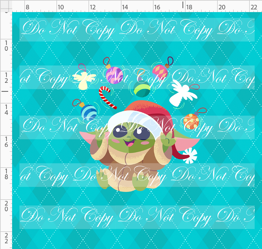Festive Christmas-Panel-Baby-Turqoise-Adult