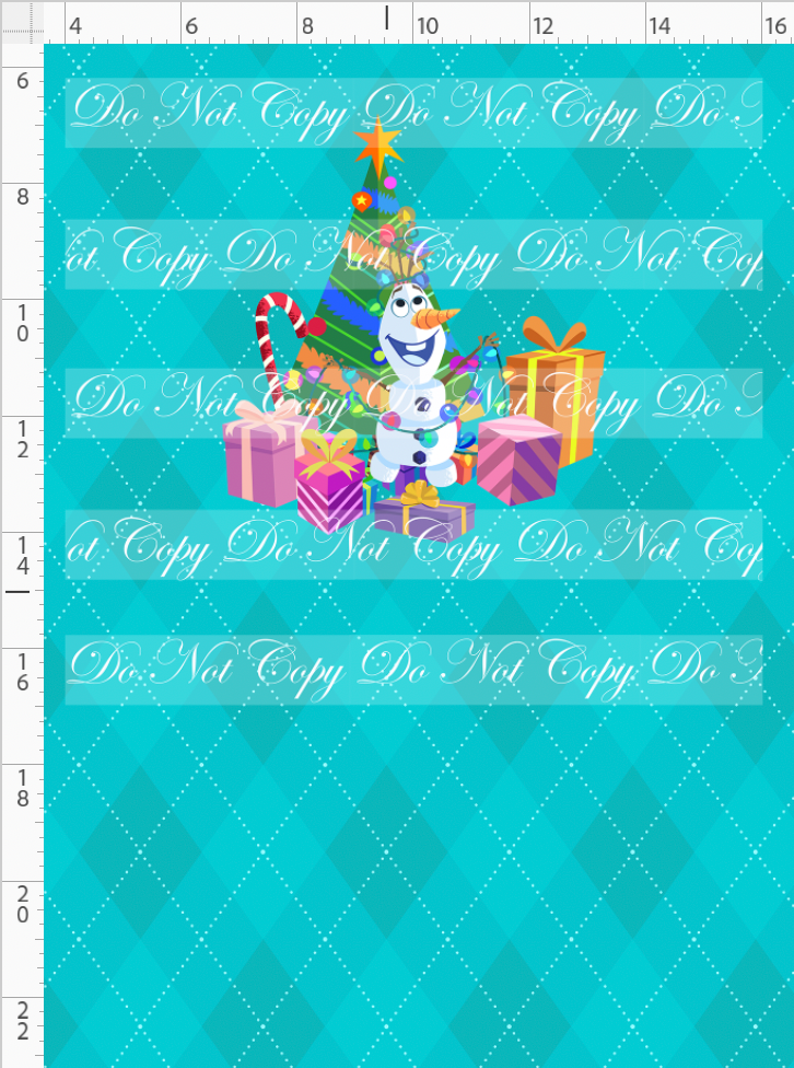 Festive Christmas-Panel-Snowman-Turquoise-Adult