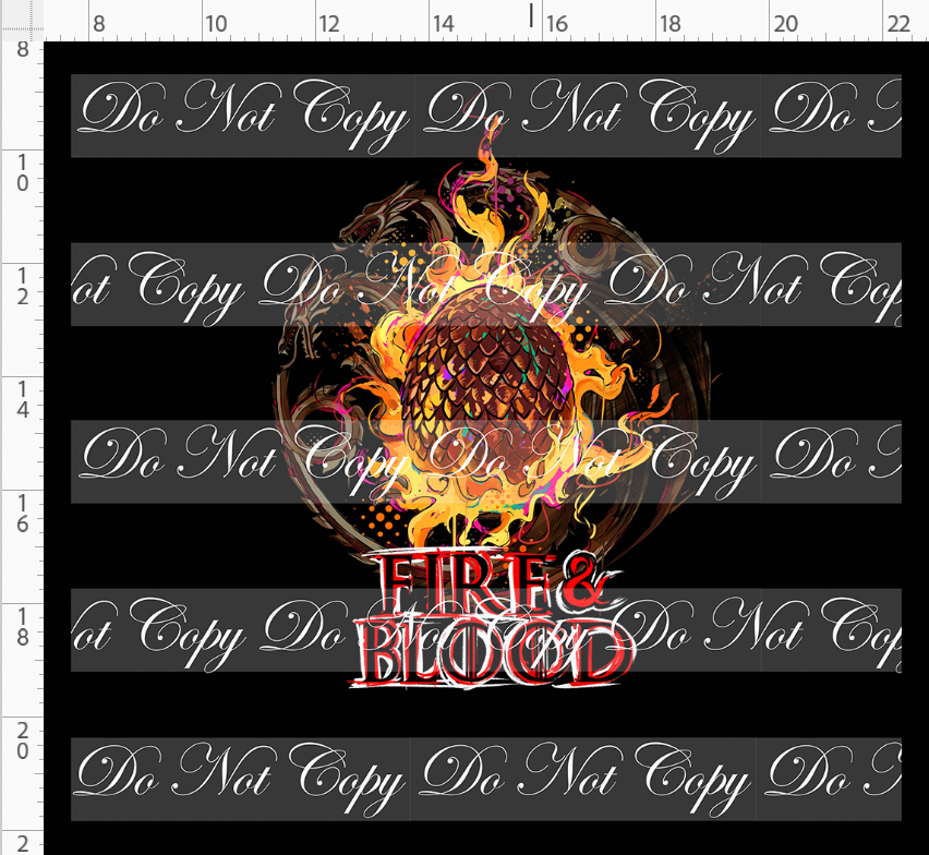 Fire and Blood-Panel-Egg fire and blood-black-adult