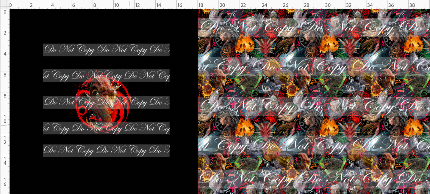 Fire and Blood-Red Dragon-Bag Maker Roll-small scale