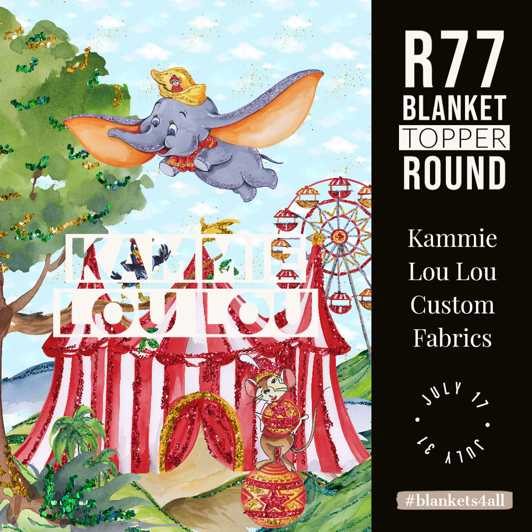 Flying Elephant - Full Size Blanket Panel 58W x 72H