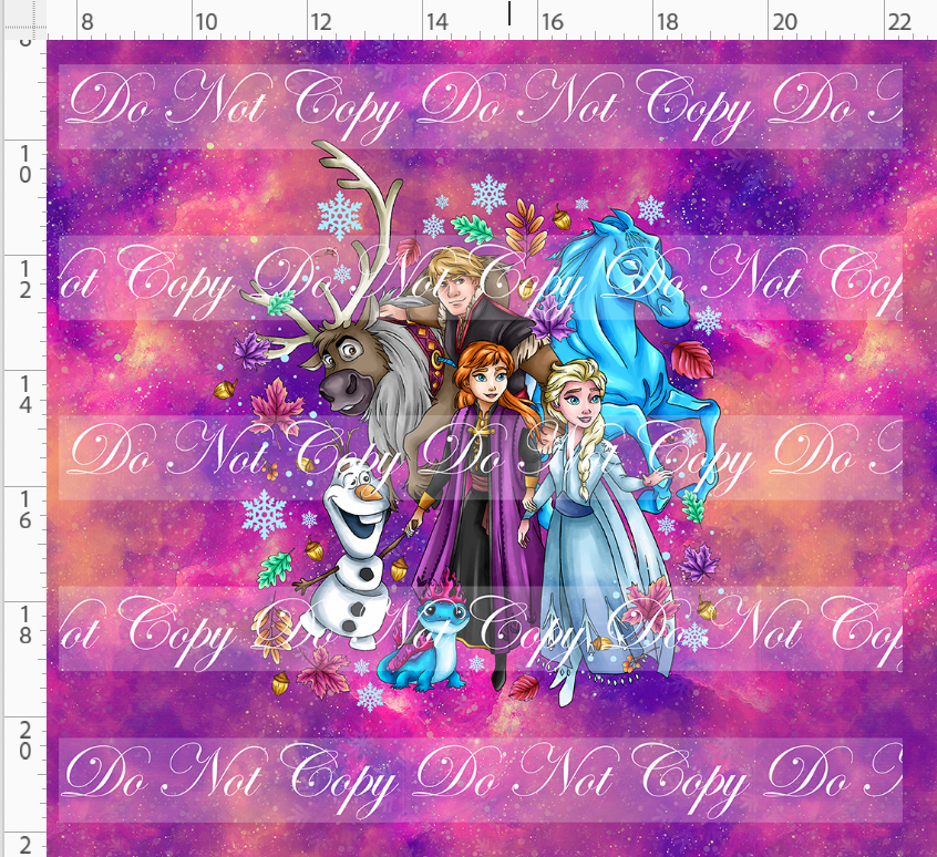 Forever Frozen - panel - autumn colors - group and kids - ADULT