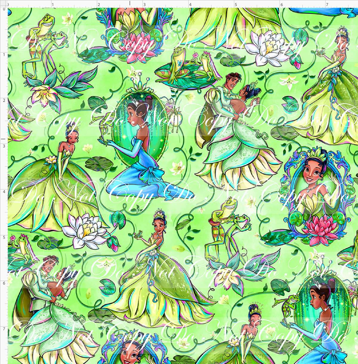 Frogs & Fireflies-Princess-lime-Small Scale