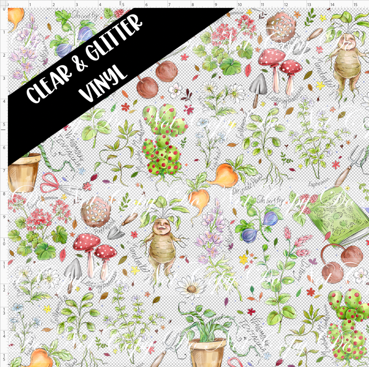 HP Magic-Herbology-Regular Scale- CLEAR & GLITTER VINYL