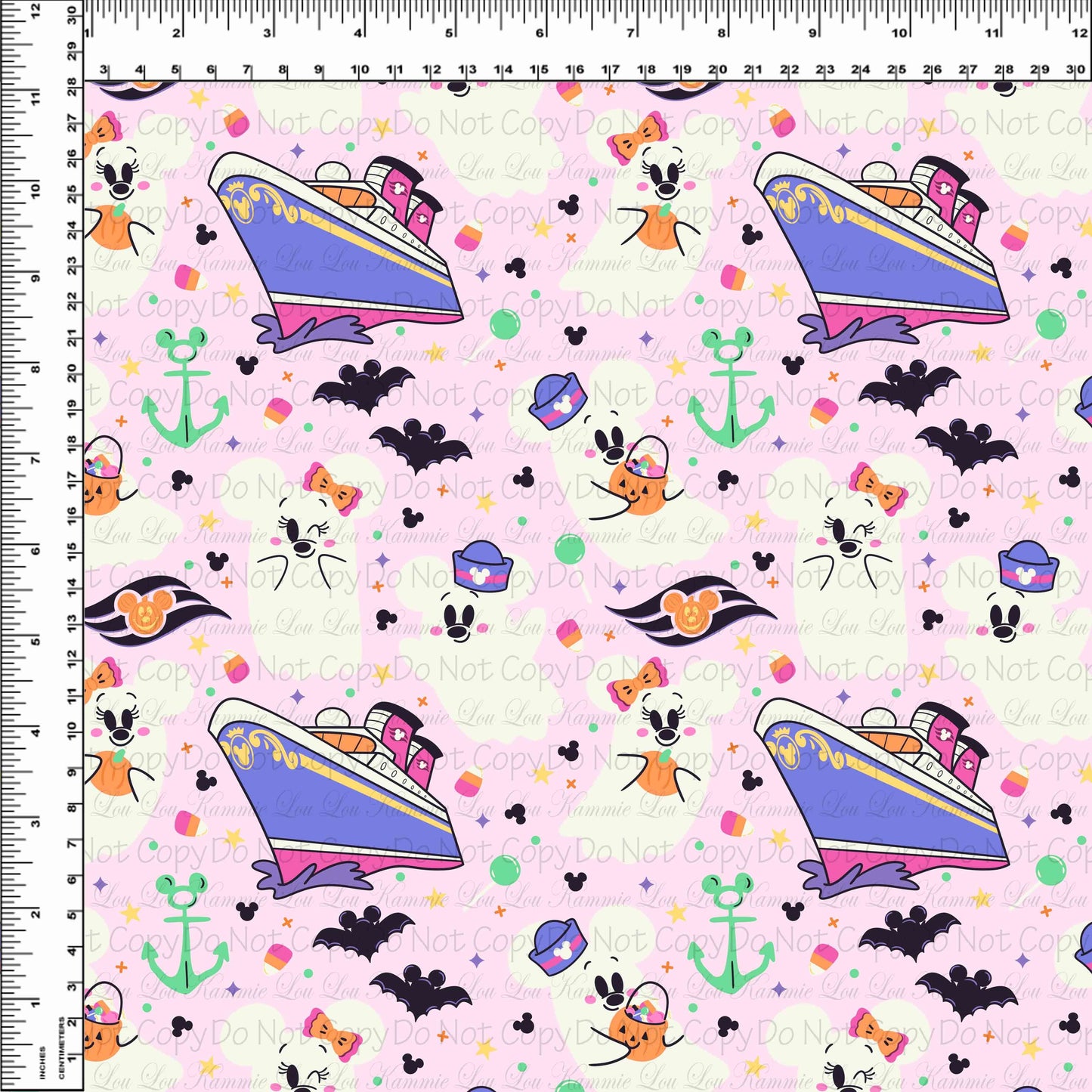 Halloween Cruise - Main Toss - Pink - Regular Scale