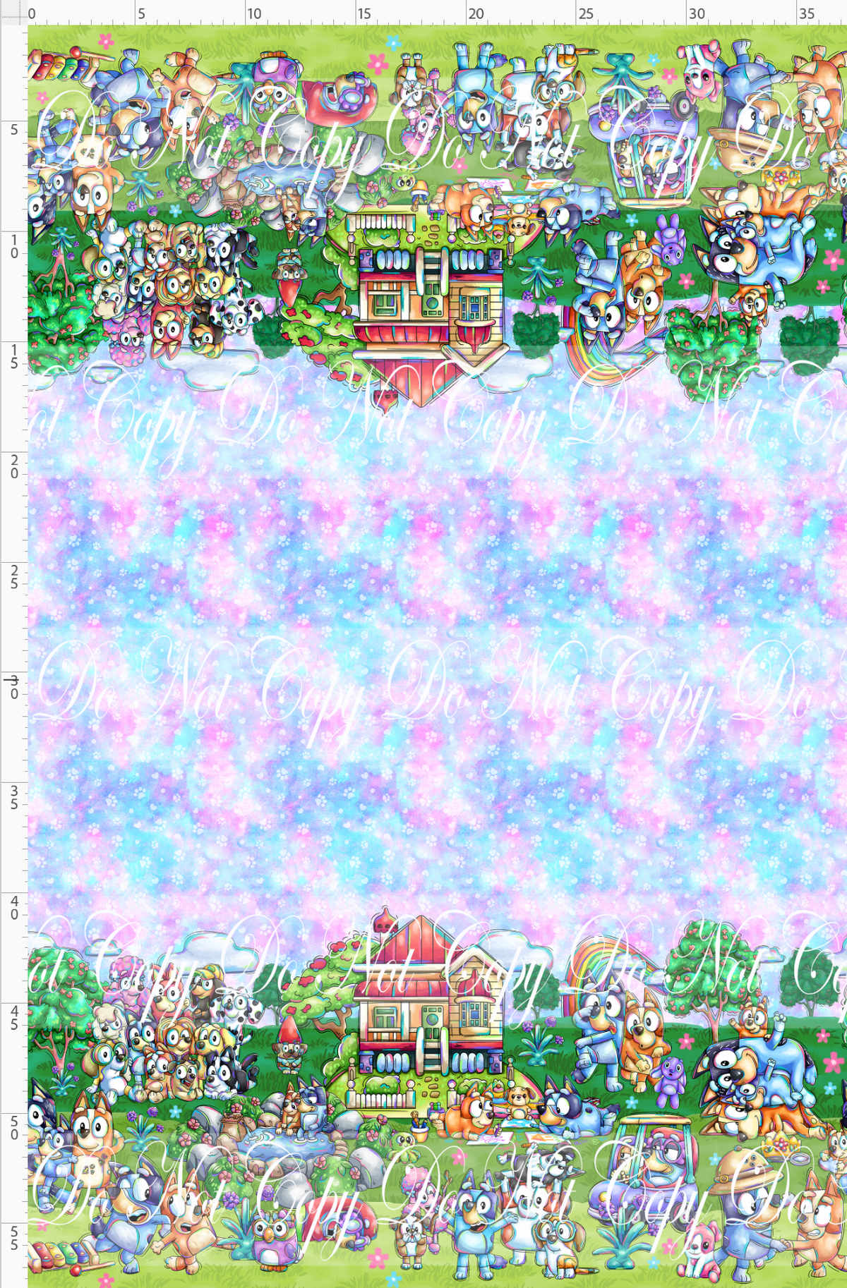 Heeler Hideaway - Double Border - Blue Purple