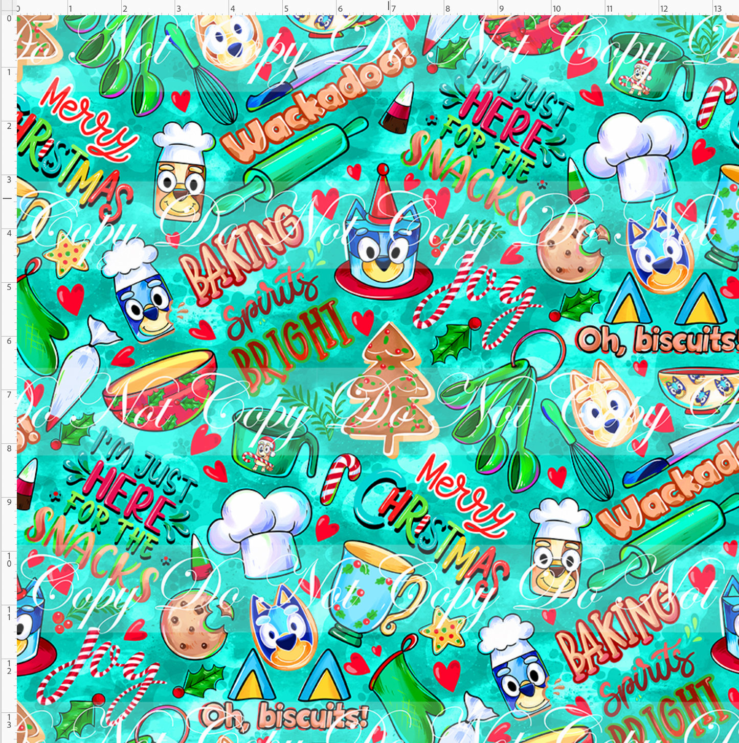 Heeler Holidays - cookies - Green - REGULAR SCALE