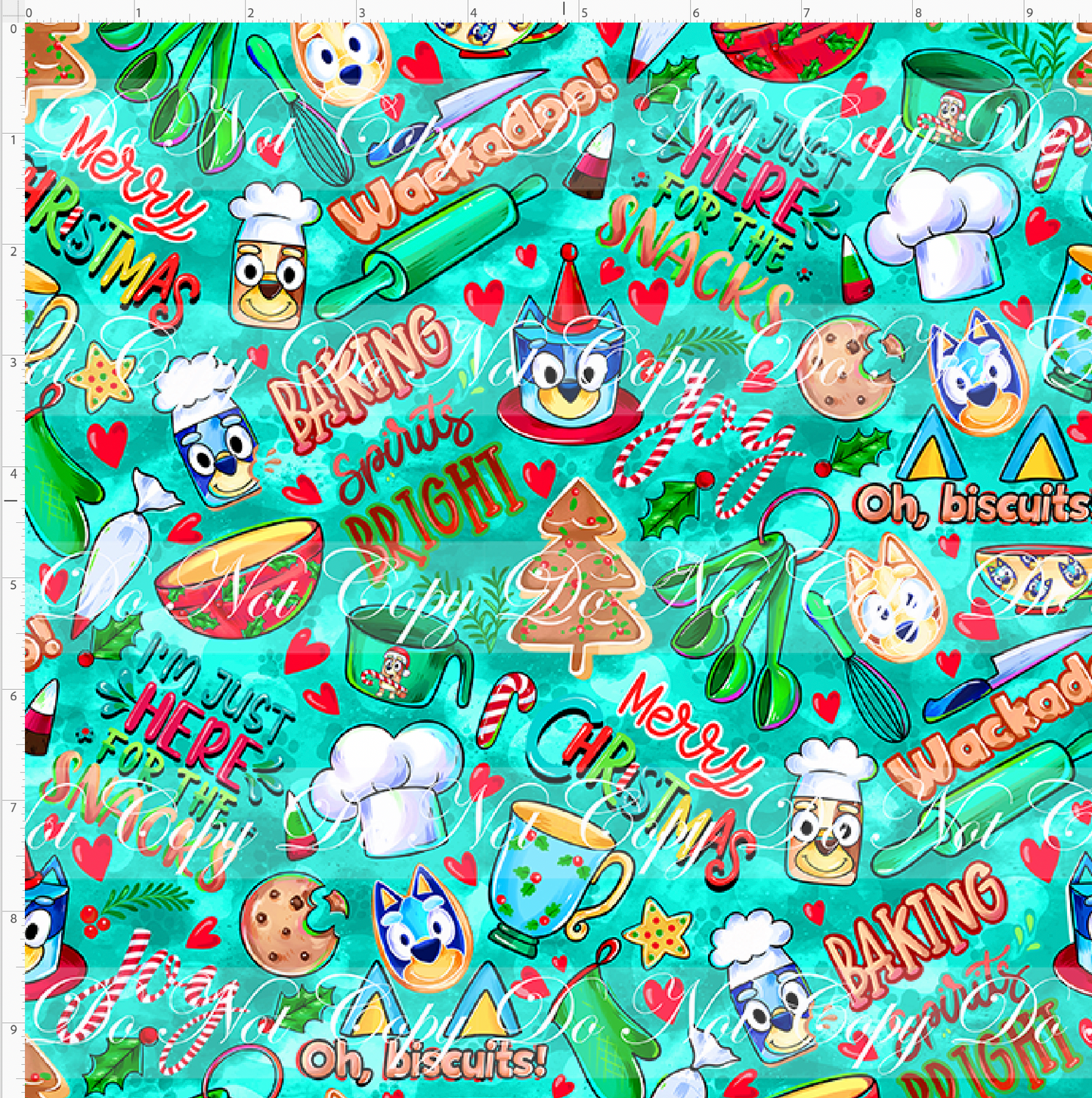 Heeler Holidays - cookies - Green - SMALL SCALE