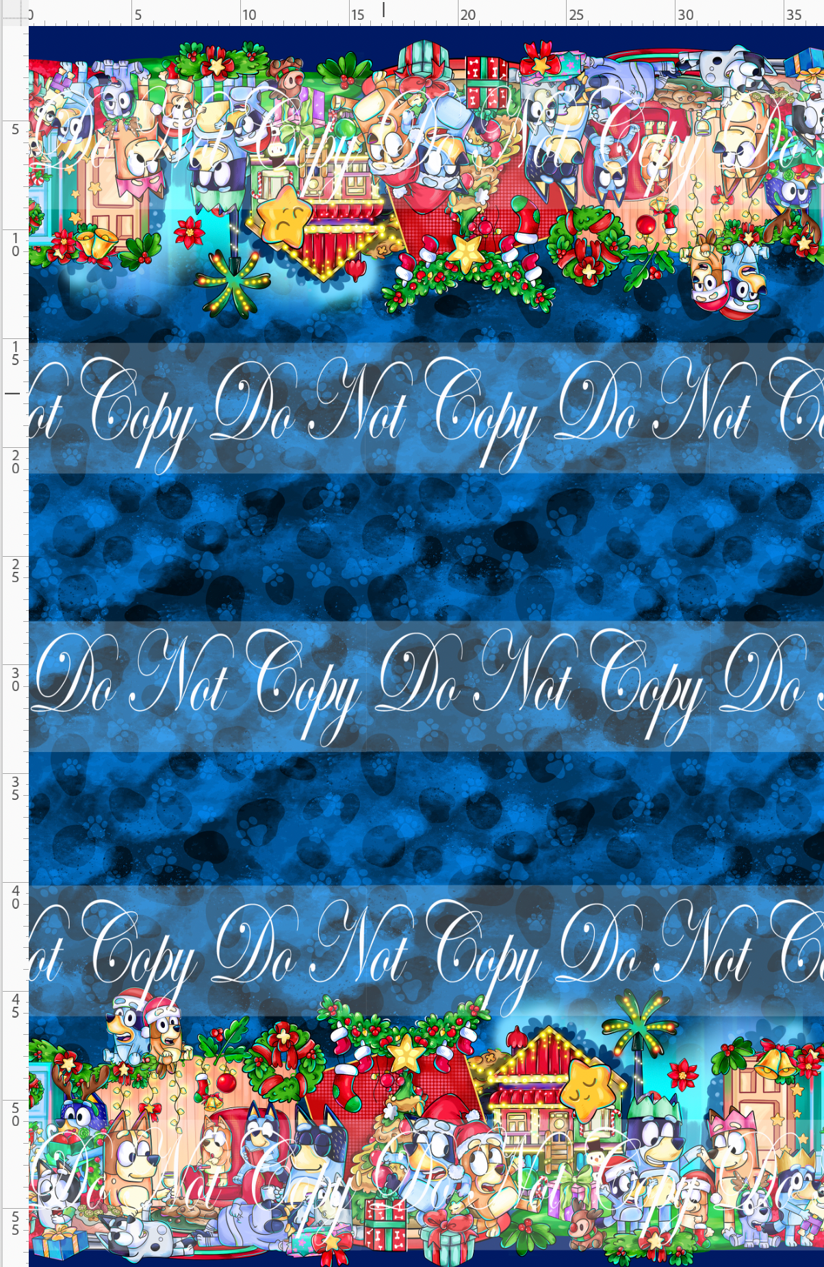 Heeler Holidays - double border - navy