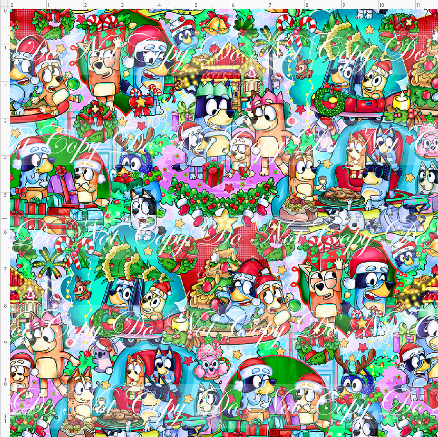 Heeler Holidays - main - cotton candy - REGULAR SCALE