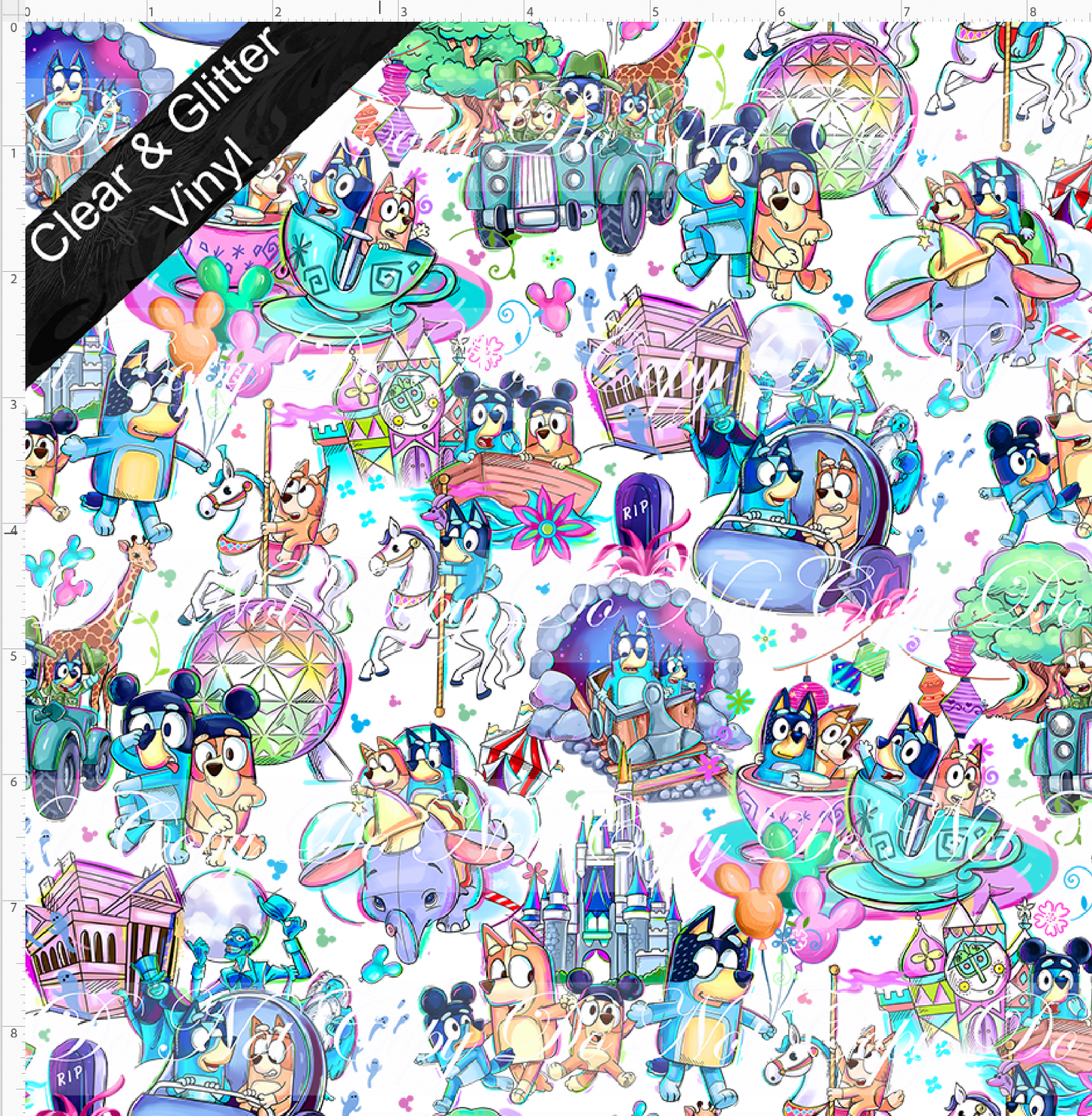 Heeler Magical Adventures-Main-Small Scale-CLEAR & GLITTER VINYL