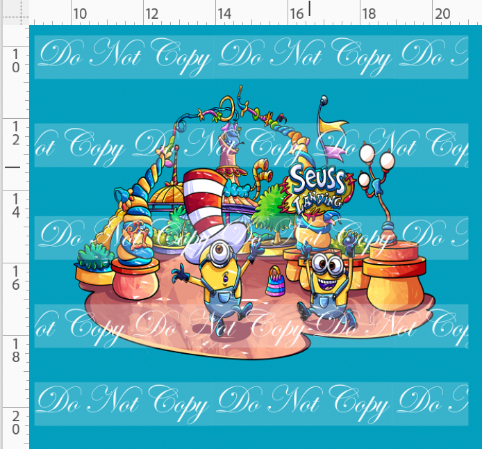 Hollywood's Playground - Panel - Yellow Guys Teal - ADULT