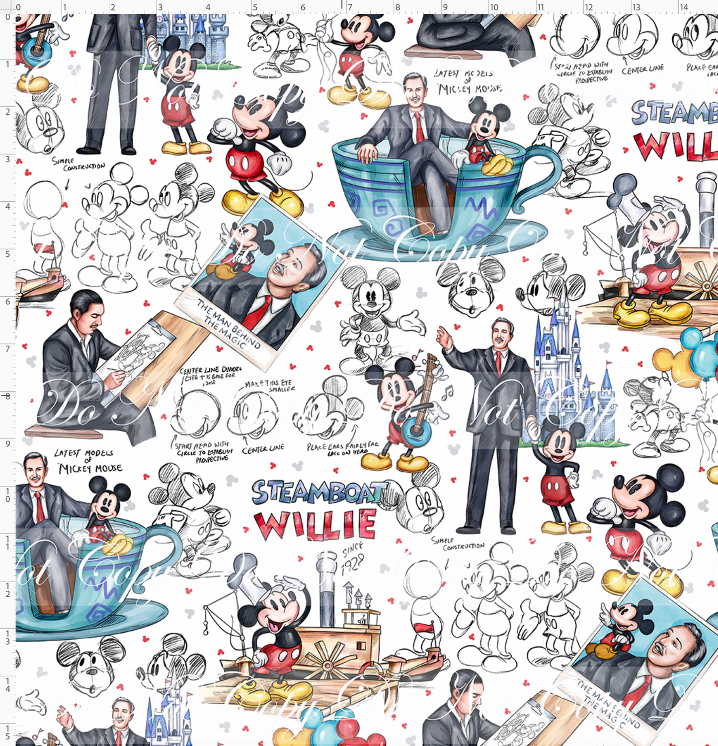 It started with a mouse-main with sketches-blue castle-white-larger scale