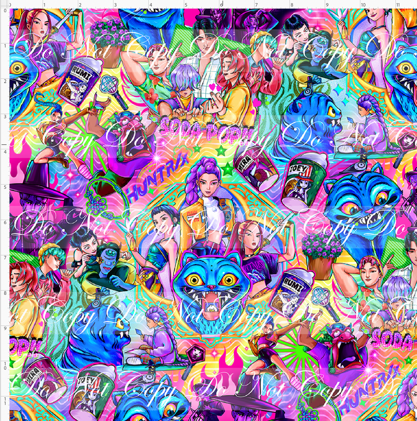 KPOP Huntrix - Main - Rainbow - REGULAR SCALE