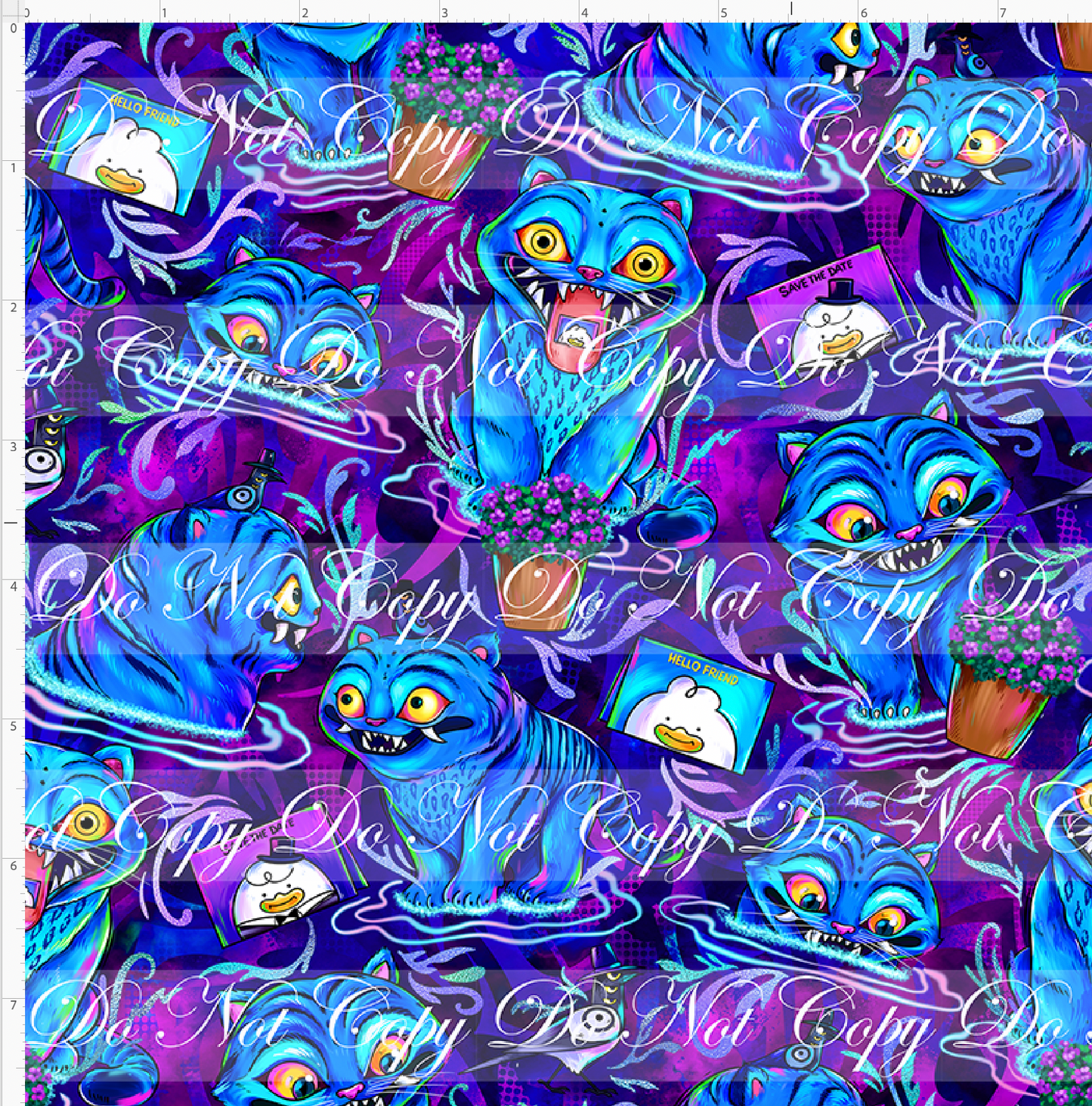 KPOP Huntrix -Tiger - Blue Pink - SMALL SCALE