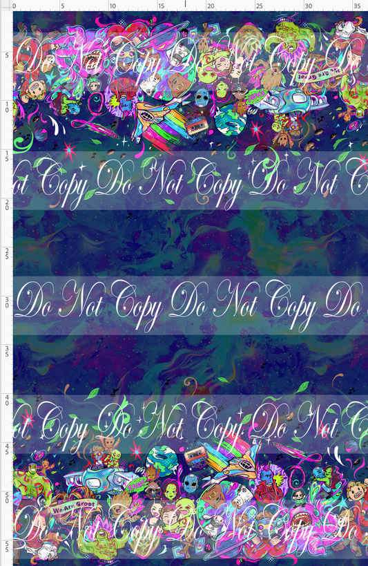 Kawaii Lord of the Galaxy - double border - navy