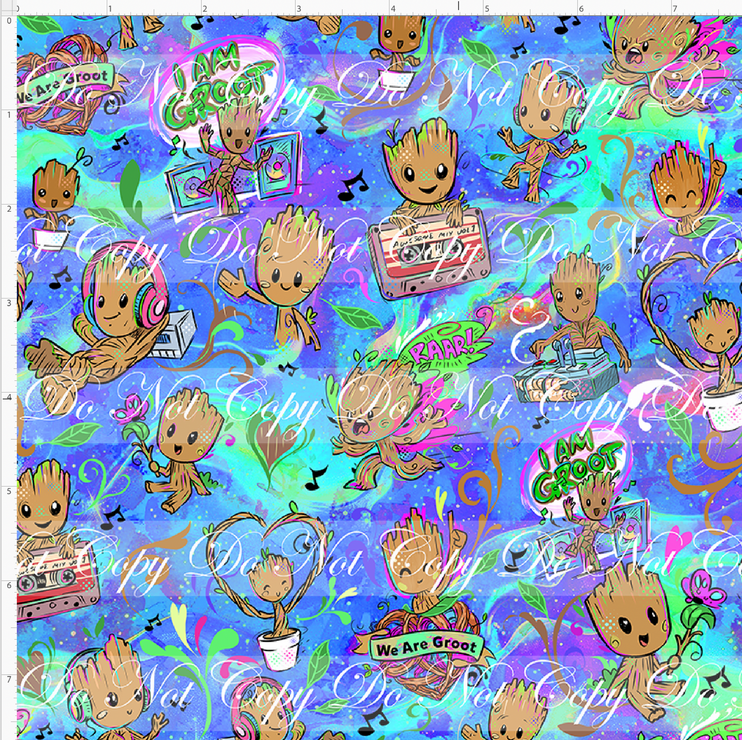 Kawaii Lord of the Galaxy - groot - blue - SMALL SCALE