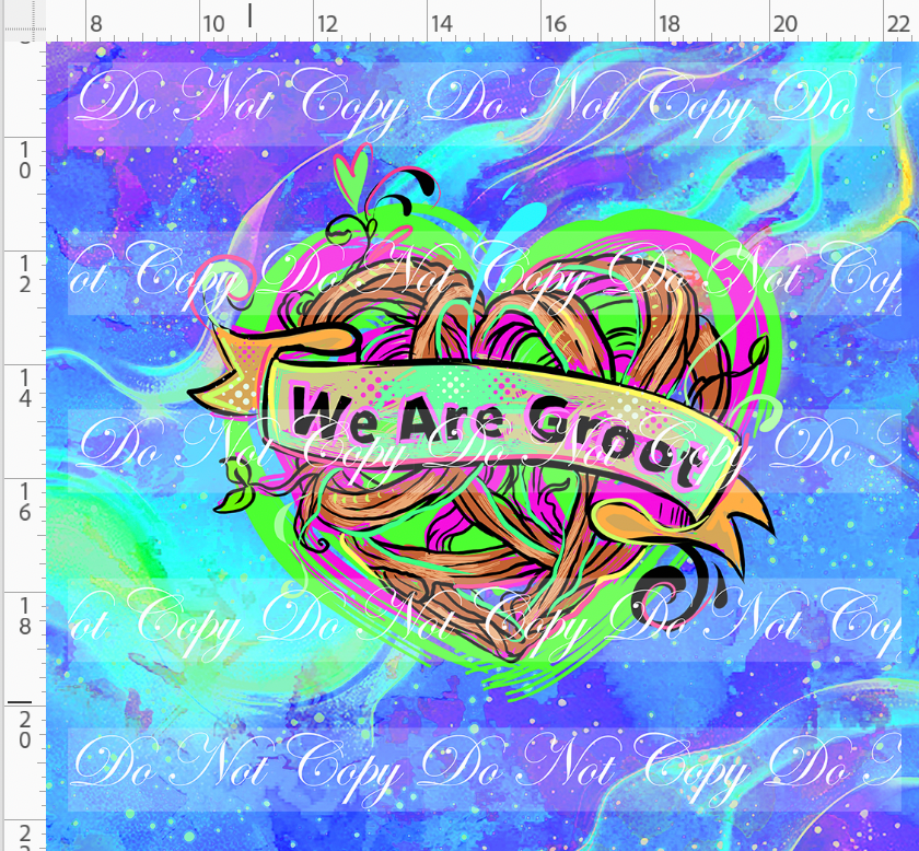Kawaii Lord of the Galaxy - panel - blue - we are groot - ADULT