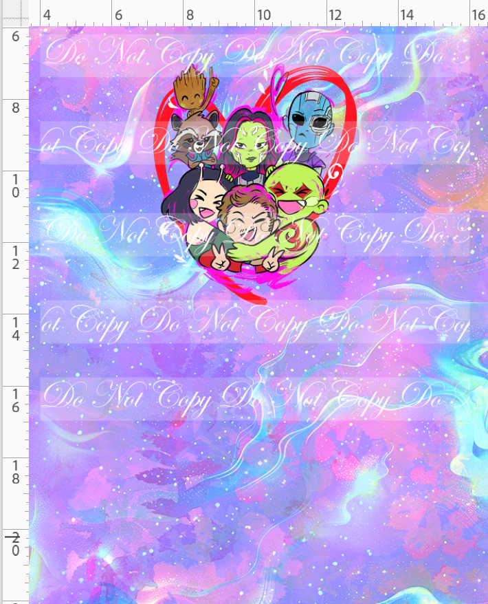 Kawaii Lord of the Galaxy - panel - purple - heart - CHILD