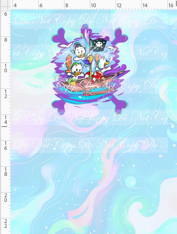 Kawaii Pirates - panel - Ducks - pastel - CHILD