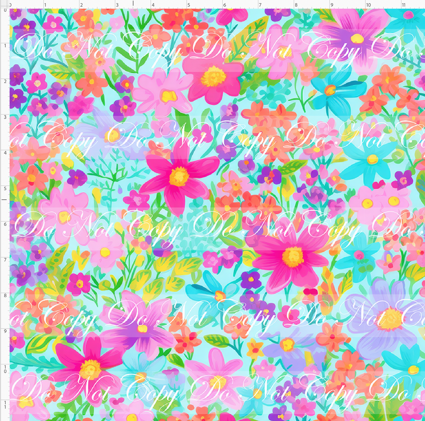 Lilac & Linen - Dainty Floral on Light Blue Mix