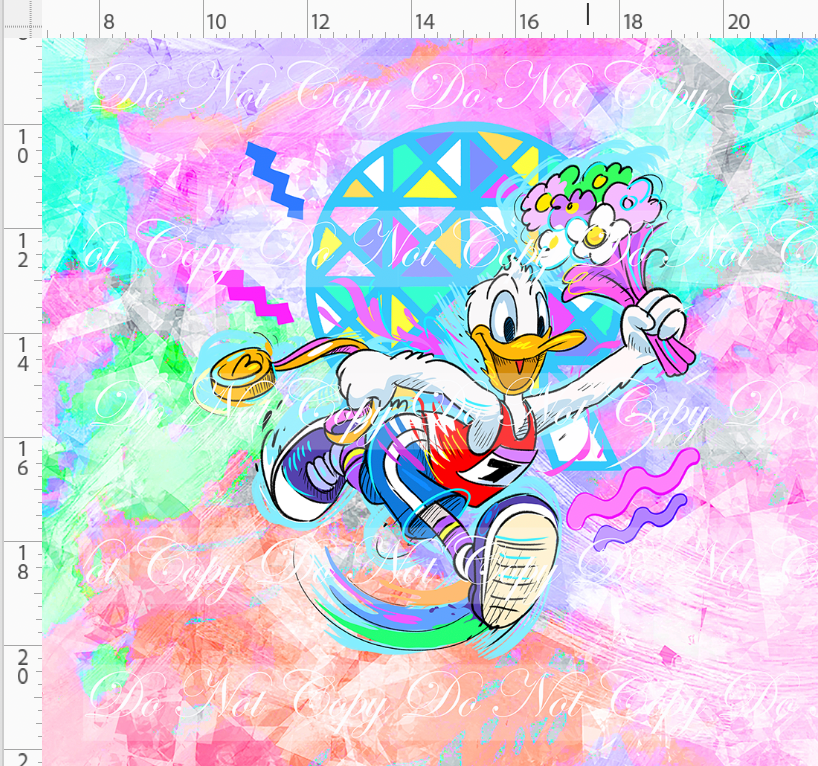 Magical Miles - panel - peach - boy duck - ADULT