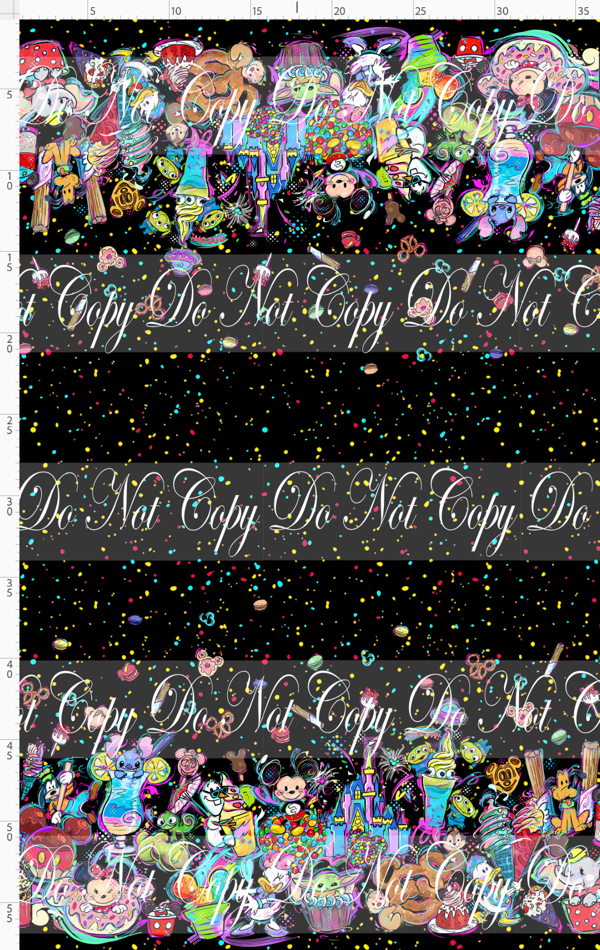 Mouse Munchies-double border-black