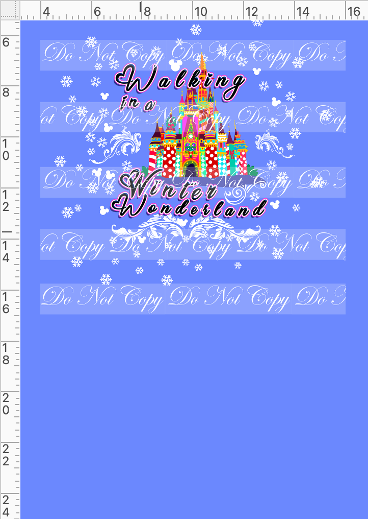 My Favorite Time of the Year - panel - castle - winter wonderland - cornflower - child
