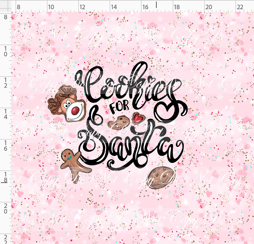 North Pole Milk and Co-Panel-Pink-Cookies for Santa-Adult