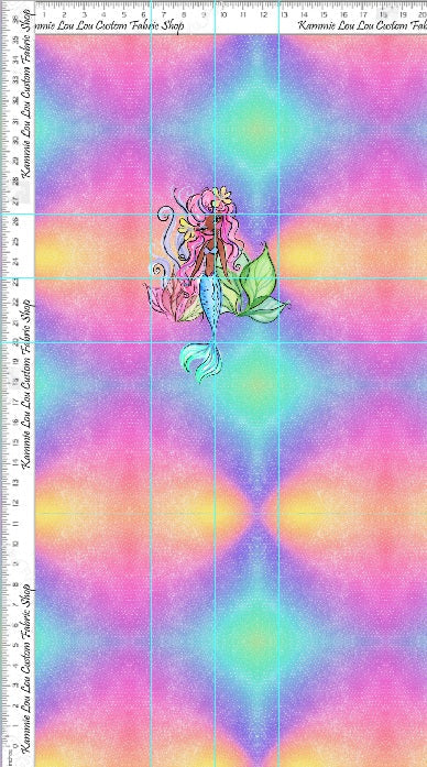 Ocean's Beauty - Panel - CHILD - Pink Hair Mermaid